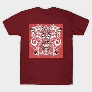 boho immortal tribal beasts in ecopop pattern T-Shirt